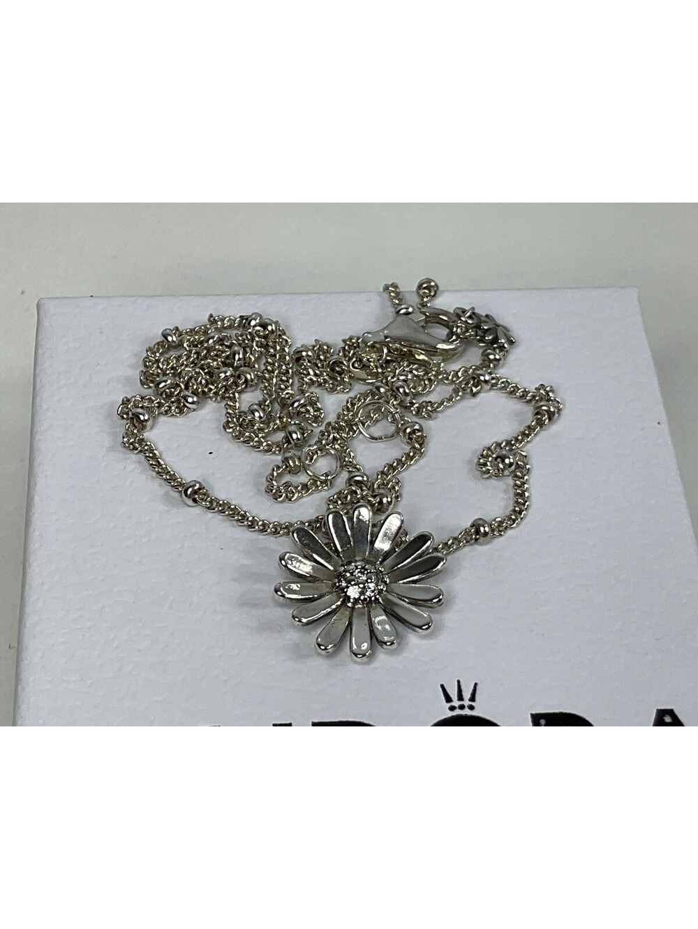 Pandora Daisy Flower Collier Necklace 18” Retired